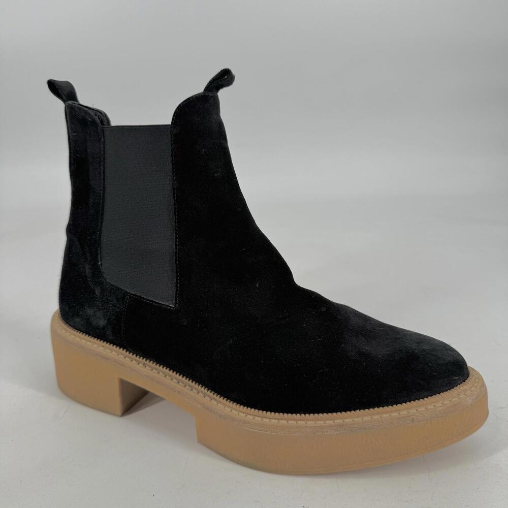 Freda Salvador Black Suede Ankle Booties